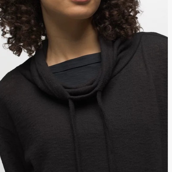🆕 NWT Prana Freida cowl neck black knit top size large - Picture 6 of 12